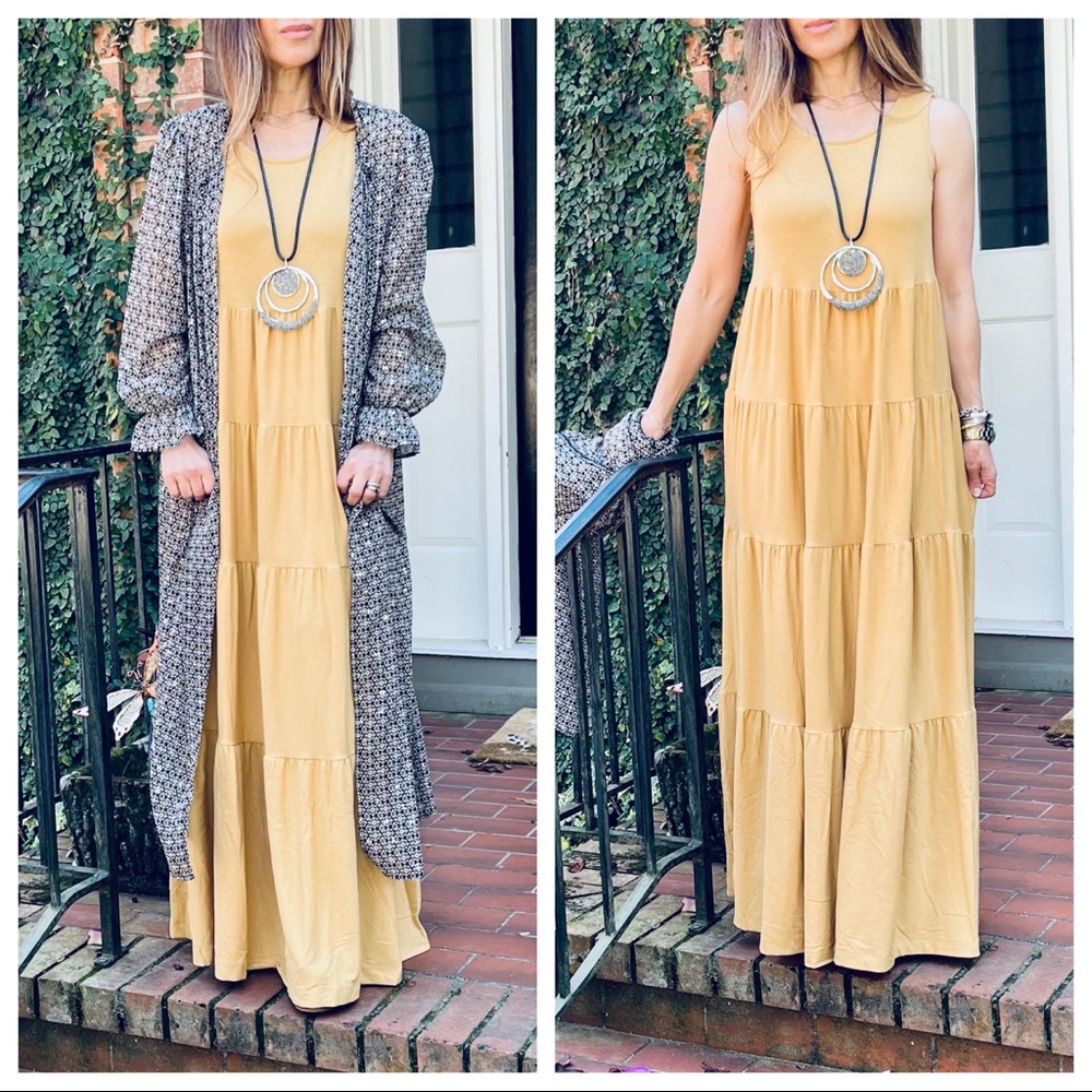 12 Bright light and breezy sleeveless tiered maxi dress - Picture 7 of 10